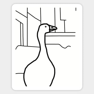 Minimal Goose in the City Magnet